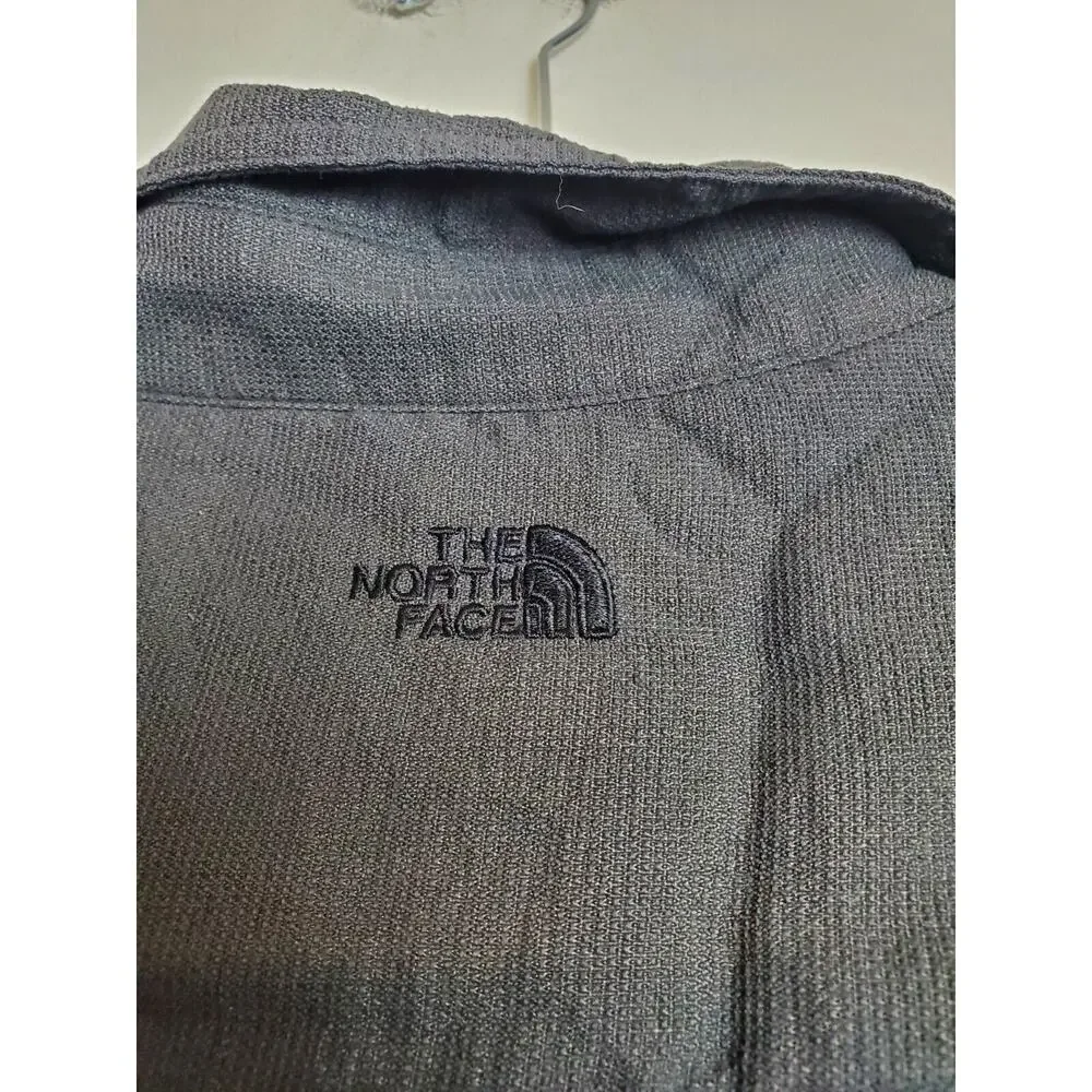The North Face Shirt Mens XL Short Sleeve Hiking Button Down Nylon Brown Outdoor
